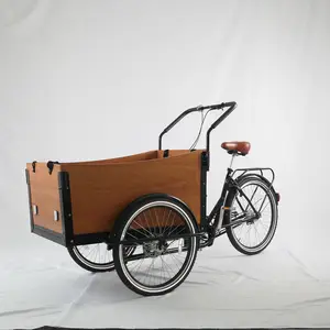 Deense familie 3 wielen buitenste 6 snelheden goedkope lading fiets met demper/cargo driewieler/cargobike UB9032