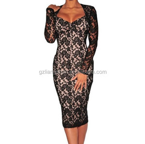 Ladies Western <strong>Dress</strong> Designs <strong>White</strong> Lace Knee Length Party <strong>Dresses</strong> on Sale - Product Image 3