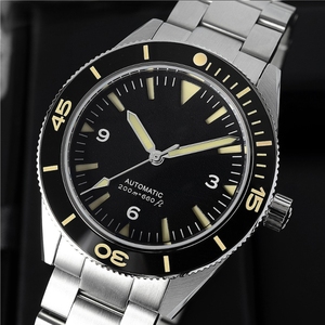 Montre de plongée en acier inoxydable, montre mécanique automatique, montre à lunette en céramique résistante à l'eau <span class=keywords><strong>200</strong></span>, pour hommes - Product Image 3