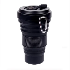 BPA Cangkir Kopi Lipat Portabel Dapat Dilipat, Cangkir Lipat Berkemah Portabel Silikon Dapat Digunakan Kembali