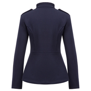 Cuocu — <span class=keywords><strong>manteau</strong></span> décoratif à manches longues pour femmes, décontracté, avec boutons, col montant, vêtement pour dames, CU0046 - Product Image 6