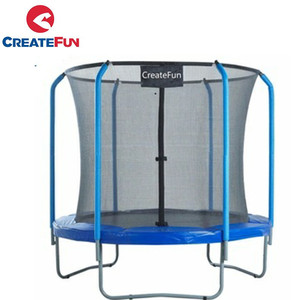 Createfun Giá Rẻ 8ft <span class=keywords><strong>10ft</strong></span> 12ft 14ft Hợp Kim Nhôm PVC Dành Cho Người Lớn Ngoài Trời Mùa Xuân <span class=keywords><strong>Trampoline</strong></span> Với Bóng Rổ Hoop - Product Image 4