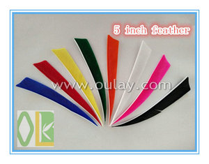 2/3/4/5 ''Thổ Nhĩ Kỳ phải/trái lông cánh với hình dạng lá chắn bán buôn lông thực săn bắn fletching bắn cung - Product Image 5
