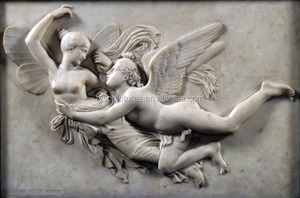 Famoso Bas-Relief in Marmo Stile Occidentale con Figura di Angelo con Ali per Ornamento Interno di Palazzi e Musei - Product Image 3