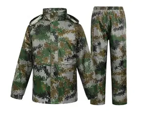 YS Nieuwe Stijl Jungle Camouflage slijtvaste Regenjas Hooded Woodland Camouflage Split Poncho