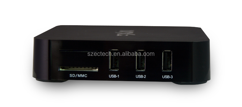 Top - notch production intelligent android box xbmc mxq tv box avec 2 haute vitesse USB 2.0, Soutien U disque en