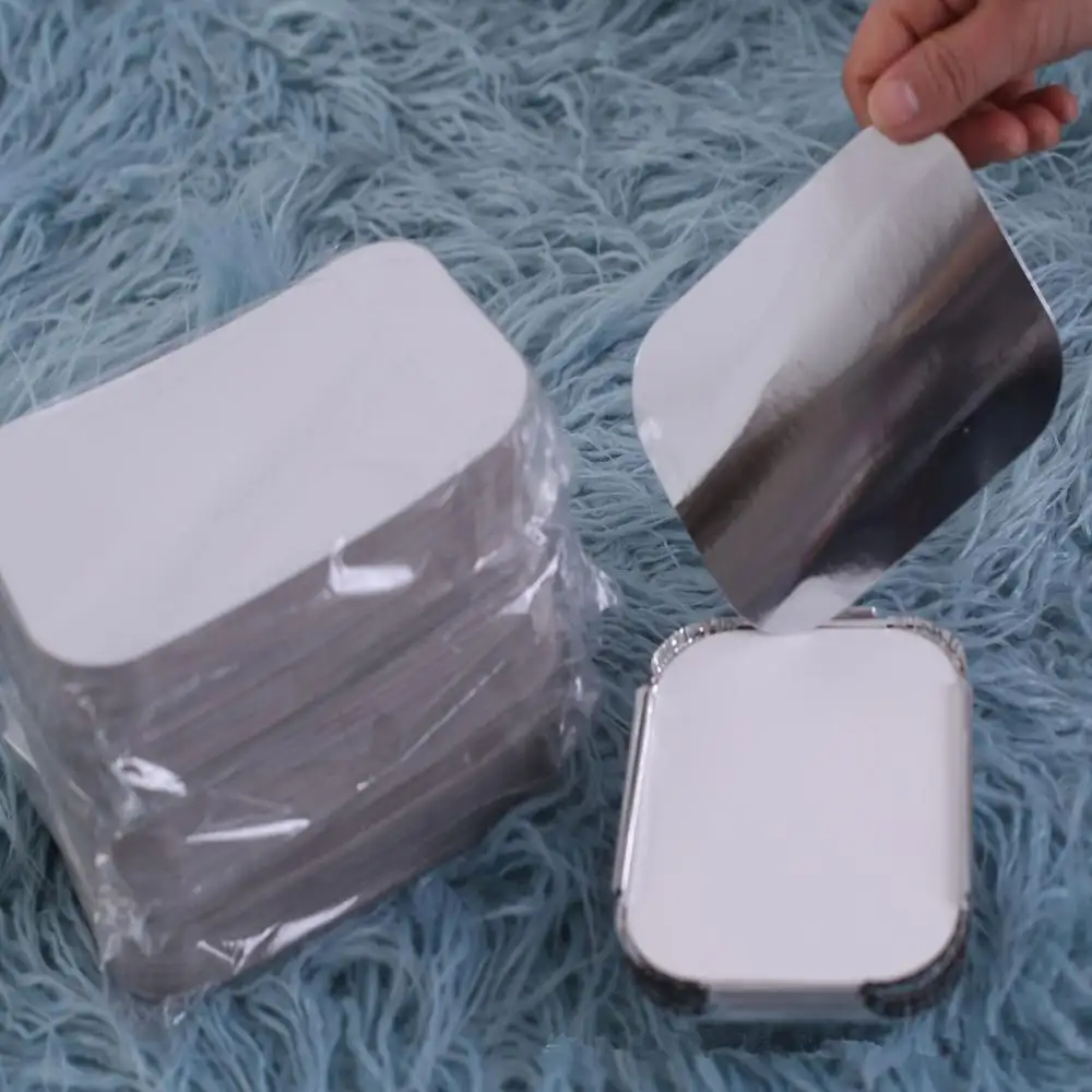 Aluminum foil container paper lids