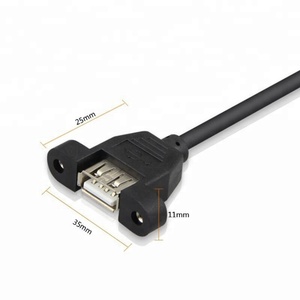 Cavo di <span class=keywords><strong>Prolunga</strong></span> <span class=keywords><strong>USB</strong></span> da Maschio a Femmina con Montaggio a Pannello, Lunghezze 0.3M 1M 1.5M 8M 10M, 2.0A - Product Image 2