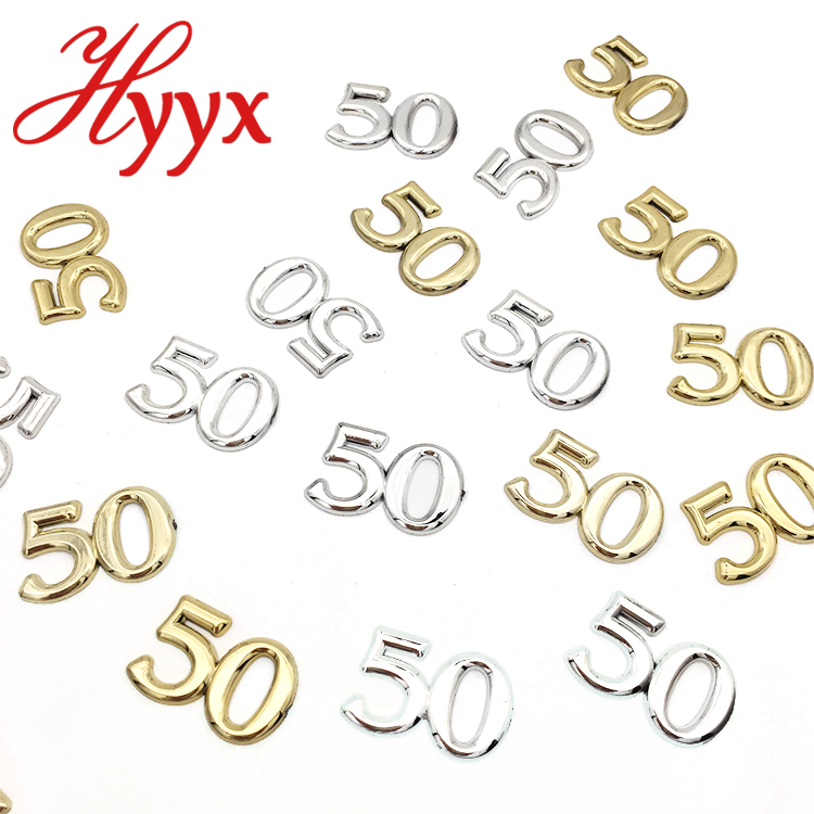 Металлический стол HYYX с конфетти, 50 дюймов, для 50-го дня рождения