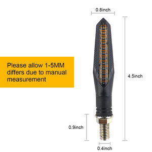 ไฟ LED รถจักรยานยนต์สากลสีเหลืองอำพันไฟเลี้ยวไฟกระพริบ - Product Image 2
