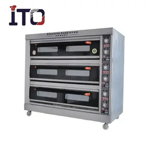 Commercial Large Capacity Luxury 3 Layers 9 Trays Electric Deck Oven