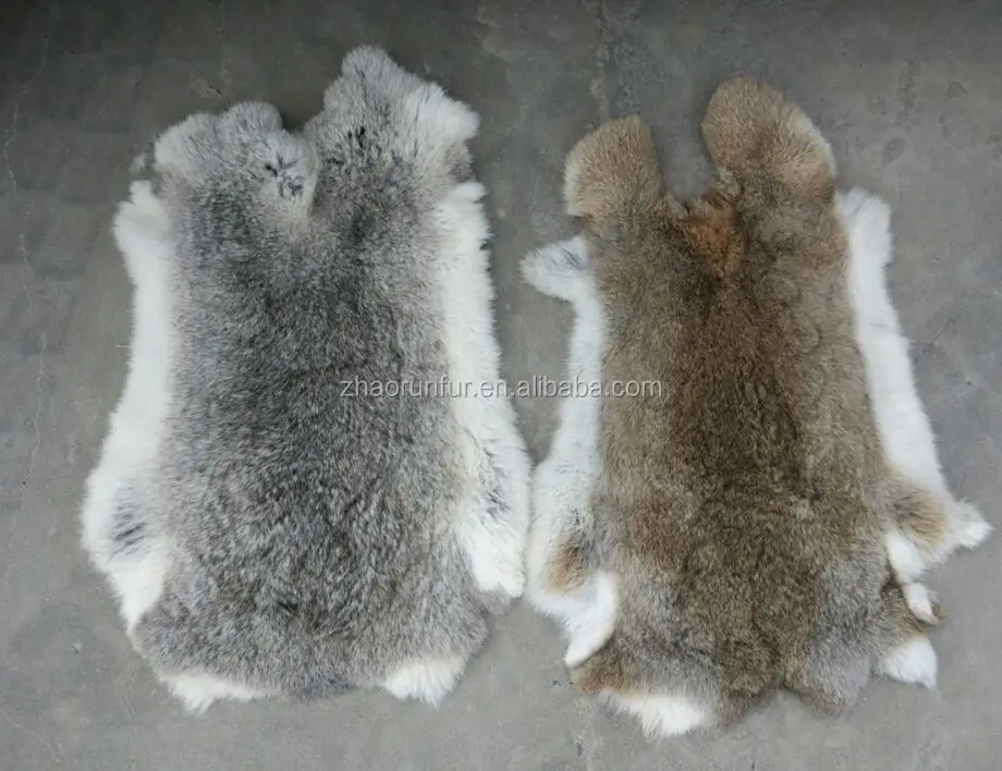 Factory price natural rabbit fur skin pelt for home textile