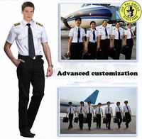 Uniformes aériens Uniformes de pilote Vêtements de travail pour marins Chemises de chemin de fer à manches courtes Uniformes d'équipage aérien