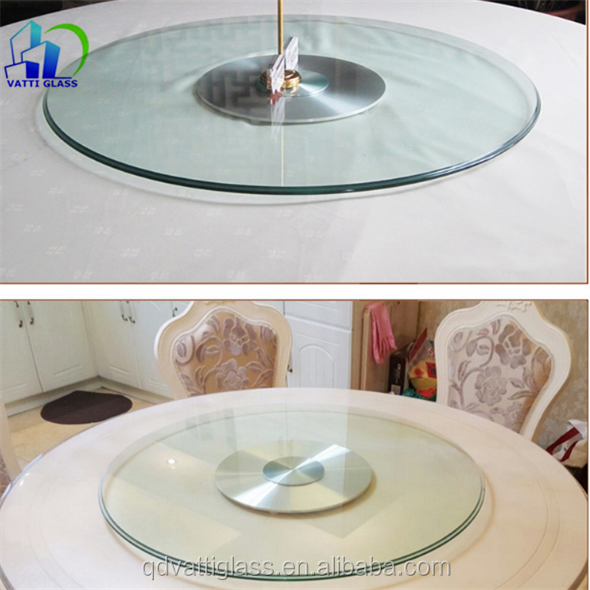 DETMOL Plato Giratorio de Vidrio Plano Plato Giratorio de Vidrio Templado 60 cm 80 cm Giratorio Lazy Susan para Cocina Mesa de Comedor Plato para Servir Bandeja giratoria Redonda Transparente (Tama
