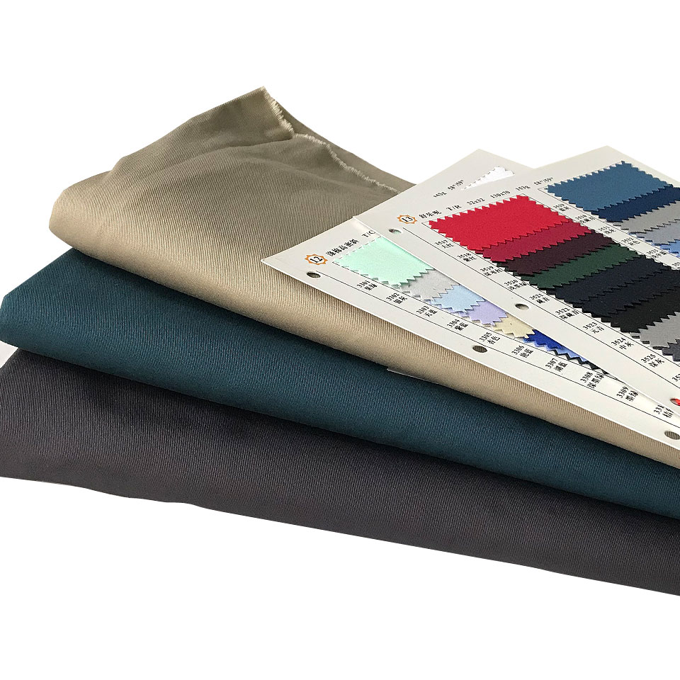 TC 65 35 саржевая Полиэстеровая хлопчатобумажная ткань, униформа для спецодежды, школьного офиса