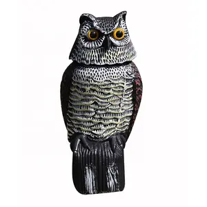 Señuelos de búho para asustar a los pájaros, esculturas de cabeza giratoria, estatuas de plástico de espantapájaros <span class=keywords><strong>enemigo</strong></span> de la naturaleza, - Product Image 1