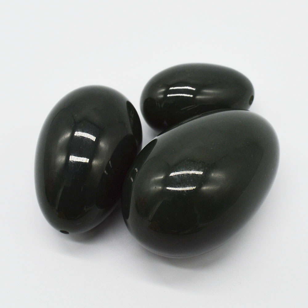 Natural Nephrite Jade Yoni Egg Semi-Precious Stone Crafts for Women's Kegel Exercise Pelvic Floor Muscle Trainer Holistic