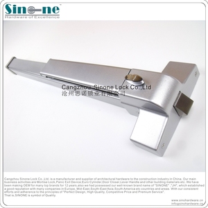 Dispositivo de salida de pánico tipo llanta Barra de empuje de tipo horizontal para función de bloqueo de pulgar de una sola puerta - Product Image 3
