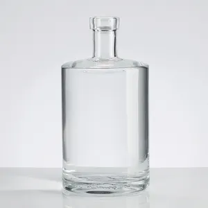 with printed logo frosted 750ml glass vodka/whiskey/wine bottle