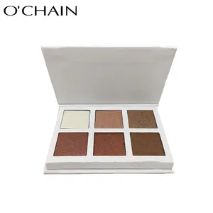 Tùy chỉnh màu sắc pop 6 colors makeup eyeshadow palette với logo private