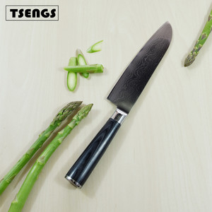 2016 nouveau <span class=keywords><strong>couteau</strong></span> de chef <span class=keywords><strong>santoku</strong></span> <span class=keywords><strong>amazon</strong></span> acier damas - Product Image 2