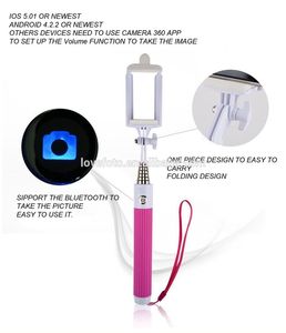 Recién diseñar Hot extensible de mano del Bluetooth inalámbrico <span class=keywords><strong>Selfie</strong></span> monopie plegables trípode palo obturador incorporado - Product Image 4