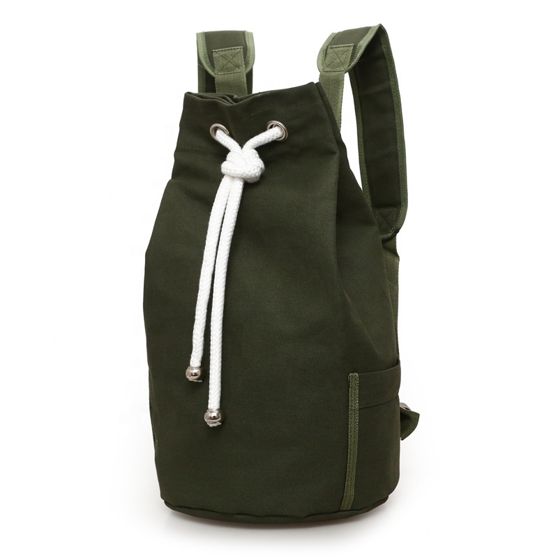 Large capacity factory   price durable sport canvas drawstring bag And Gym Backpack for Travel