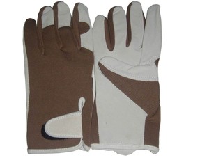 XL koruyucu bölünmüş deri iş eldivenleri Spandex genel amaçlı domuz derisi deri ile bahçe ışık fonksiyonu için - Product Image 6