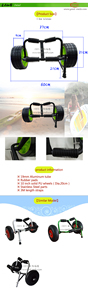 Yonk Deluxe nhôm thuyền tàu sân bay Chất lượng cao canoe Dolly Mini giỏ hàng tùy chỉnh CuộN container Kayak phụ kiện xe đẩy - Product Image 4