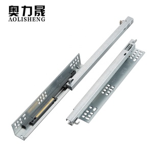 2 pliegues 42mm de ancho Galbanized de cierre suave canal oculto bajo encimera de ferrocarril de acero para gabinete - Product Image 5