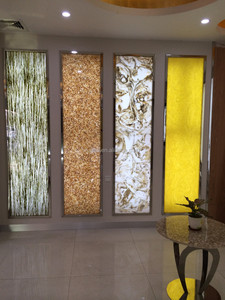 <span class=keywords><strong>Pierre</strong></span> d'<span class=keywords><strong>onyx</strong></span> artificielle translucide rétro-éclairé, Design mural - Product Image 4