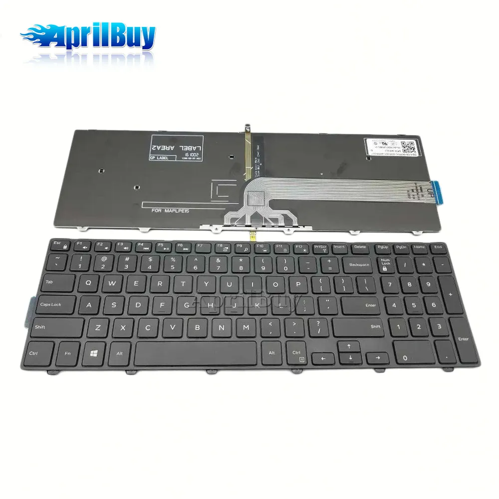 Клавиатура с подсветкой для ноутбука Dell inspiron 15 15R 3000 3541 3542 3543 3878