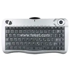 Keyboard Inframerah dengan Trackball Mouse KVCOM Receiver Khusus Keyboard Multimedia Ukuran Penuh