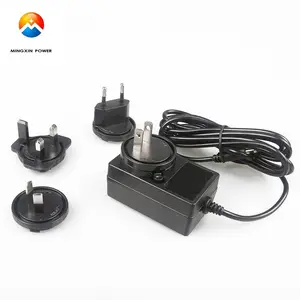 Dual Output 12v1.5a 15v1.6a 16v1.5a 18v1a AC DC Power Supply Adapter 24W dengan Dilepas Uni Eropa US AU UK Plug