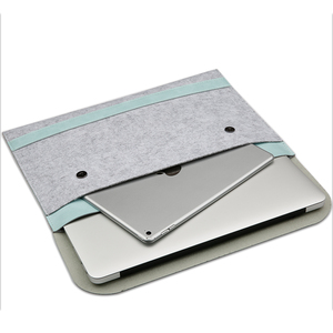 Promosyon bayanlar ince deri dizüstü bilgisayar kılıfı kılıf koruyucu 12 ''13'' 15 ''<span class=keywords><strong>Mac</strong></span> bilgisayar için keçe çanta ile kapak bilgisayar - Product Image 4