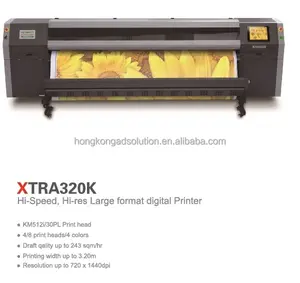 فلورا المذيبات طابعات التنسيقات الكبيرة على KM512i رؤوس الطباعة XTRA320K