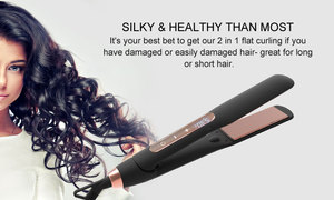 Tùy Chỉnh <span class=keywords><strong>1.5</strong></span> Inch Rộng Nano Tấm Titan 450 Độ Tóc Ép Tóc LCD Điện Phẳng Sắt Cho Hộ Gia Đình Khách Sạn Sử Dụng Tư Nhân - Product Image 5