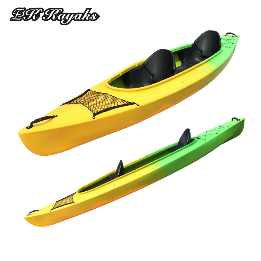 HDPE materiale sit in canoa kayak per la famiglia a remi utilizzato 2 persona kayak