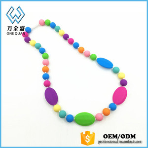 Onequan 2018 nouveaux produits en gros SANS BPA de qualité alimentaire <span class=keywords><strong>collier</strong></span> de <span class=keywords><strong>dentition</strong></span> en silicone pour bébé et <span class=keywords><strong>maman</strong></span> - Product Image 3