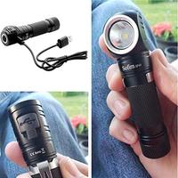 Lampe frontale Rechargeable USB XPL 1200lm 18650, lampe de poche 18350 avec indicateur de puissance queue magnétique