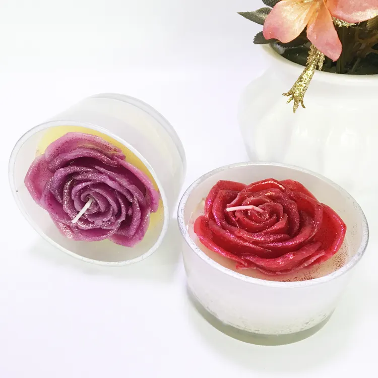 Customize Rose Candle Mother Day Gift Wedding Decoration Candles
