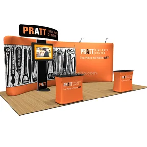 Fashion Design Easy Install Fabric Banner Aluminium Frame Pop Up Exhibition Booth Display Stands