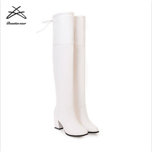 PU Leather Long <strong>Boots</strong> <strong>Over</strong> <strong>Knee</strong> <strong>Boots</strong> Women 2018 Fashion - Product Image 2
