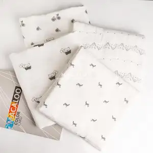 1 yard QUANTITÉ MINIMALE DE COMMANDE imprimé 100% tissu en mousseline de coton pour bébé