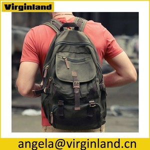 robuste de style <span class=keywords><strong>militaire</strong></span> vintageinspiré toile <span class=keywords><strong>sac</strong></span> à <span class=keywords><strong>dos</strong></span> avec plusieurs compartiments utility - Product Image 3