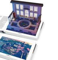 Réalité augmentée (RA) enfants fantaisie apprentissage précoce impression de livres d'animation en carton 3D