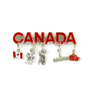 Best Canada Gift Canadian Souvenirs Metal Magnet Country Canada Letters Souvenir Fridge Magnets with Charms