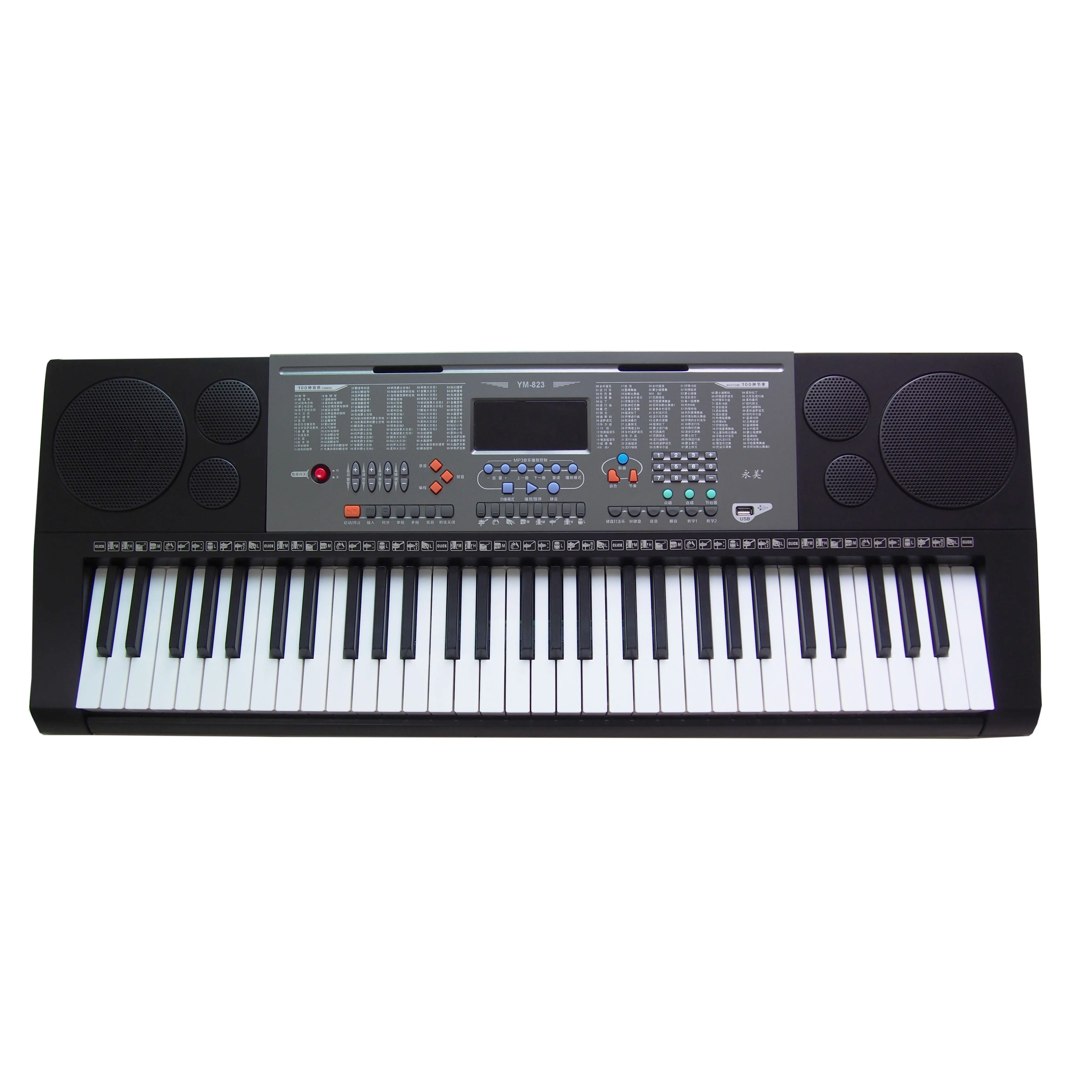 Alat Musik 61 Tombol Organ Elektronik Keyboard Synthesizer Piano dengan Fungsi Pengajaran