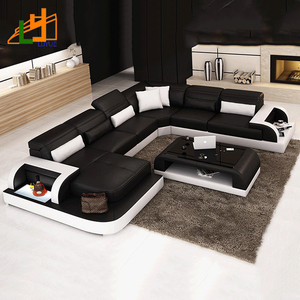 L Forme Coin Salon Meubles Canapé De Mode Moderne Véritable Canapé En Cuir <span class=keywords><strong>Made</strong></span> In China - Product Image 2