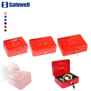 Safewell YFC Euro Kỹ Thuật Số Xách Tay Mini Kim Loại Có Thể Khóa Tiền Mặt Tiền Gửi Khóa Tiền Box Với Key Khóa